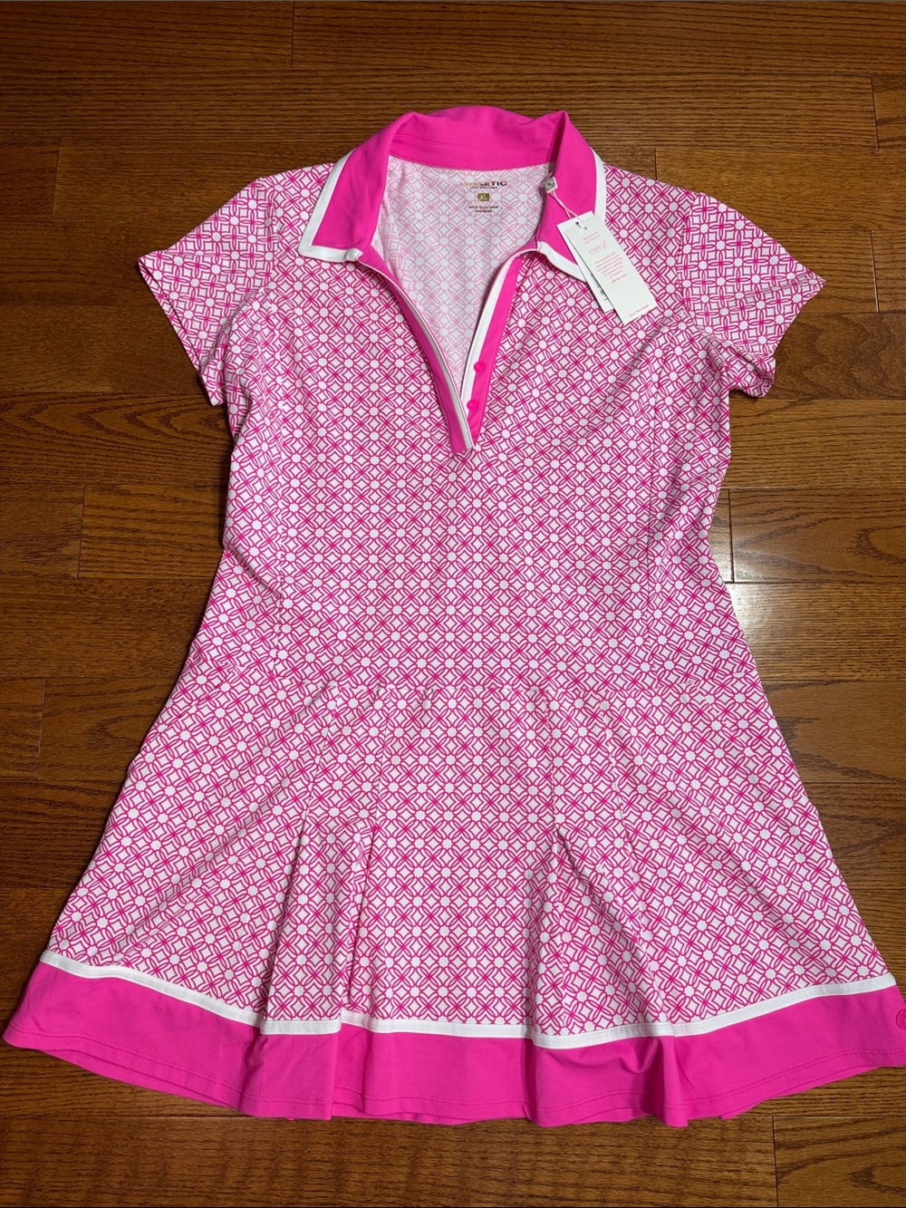 Lilly Pulitzer XL Jessamy Dress UPF 50+ Passion fruit pink Butterfly pattern NWT